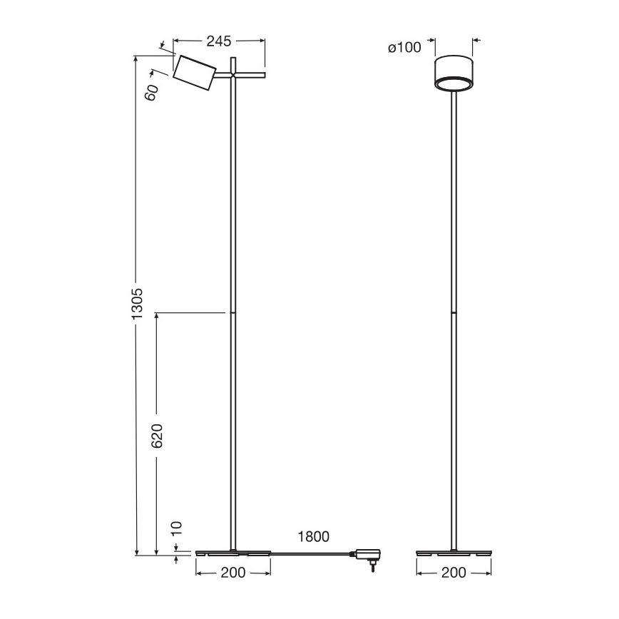 Osram - reguliuojamas lietimu valdomas grindinis LED šviestuvas DECOR KYOTO LED/12W/230V CRI 90 juodas