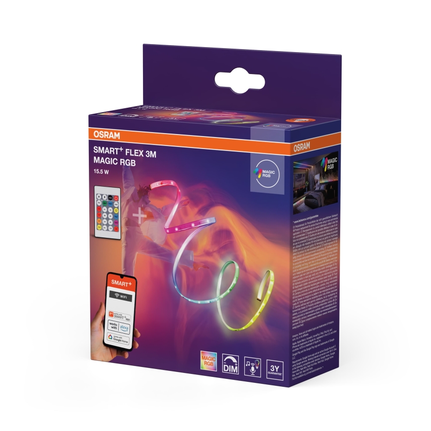 Osram - LED RGB dimeriuojama juosta SMART+ MAGIC FLEX 3m LED/15,5W/230V Wi-Fi + nuotolinis pultelis