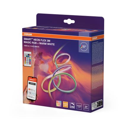 Osram - LED RGBW dimeriuojama lauko juosta SMART+ MAGIC 3m LED/14W/230V IP44 Wi-Fi + nuotolinio valdymo pultas