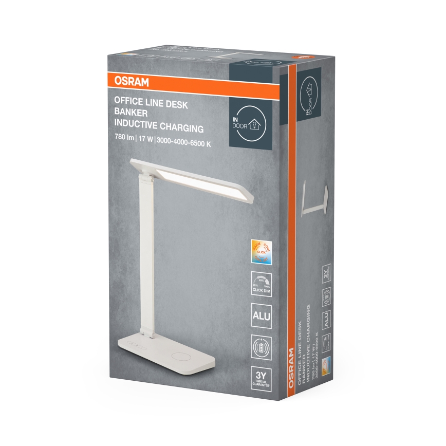 Osram - reguliuojamo ryškumo LED stalinis šviestuvas OFFICE LINE LED/17W/230V 3000/4000/6500K balta