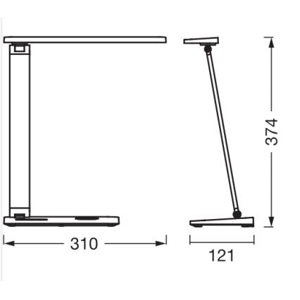 Osram - reguliuojamo ryškumo LED stalinis šviestuvas OFFICE LINE LED/17W/230V 3000/4000/6500K balta