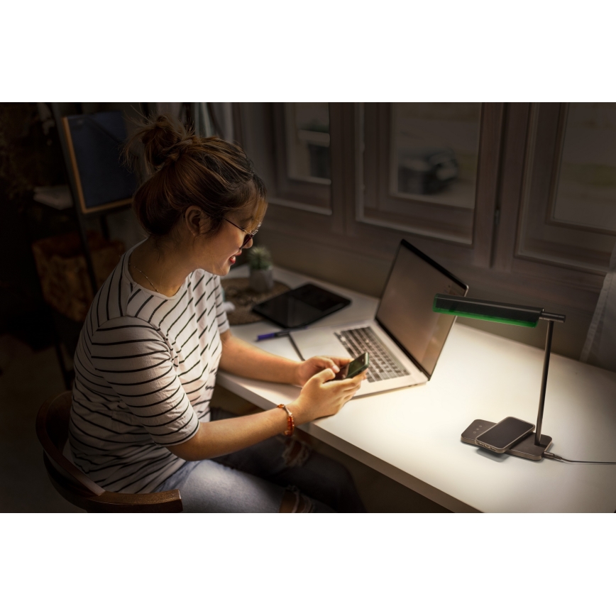 Osram - pritemdoma stalinė LED lempa OFFICE LINE LED/19W/230V 3000/4000/6500K juoda