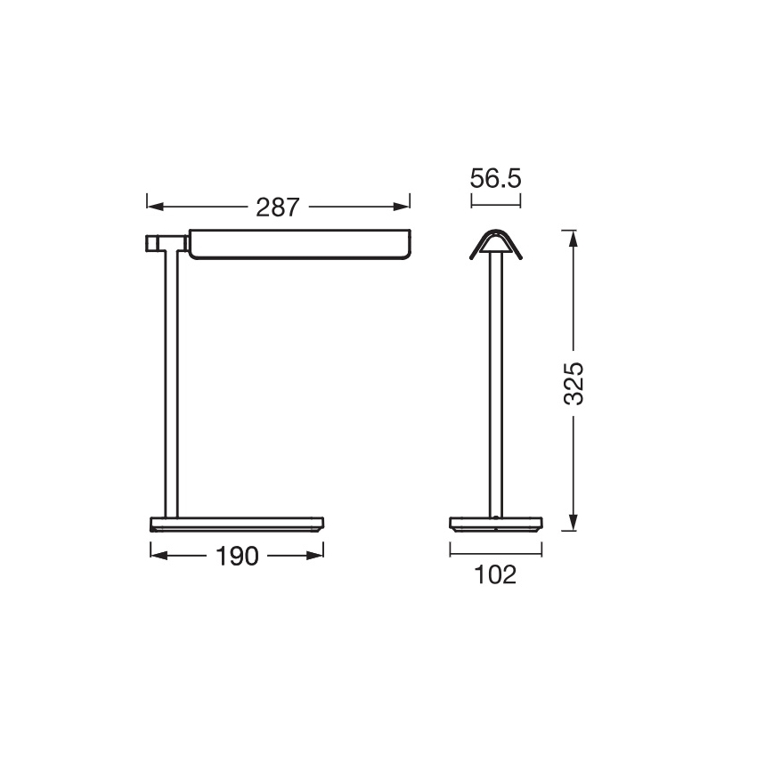 Osram - pritemdoma stalinė LED lempa OFFICE LINE LED/19W/230V 3000/4000/6500K juoda