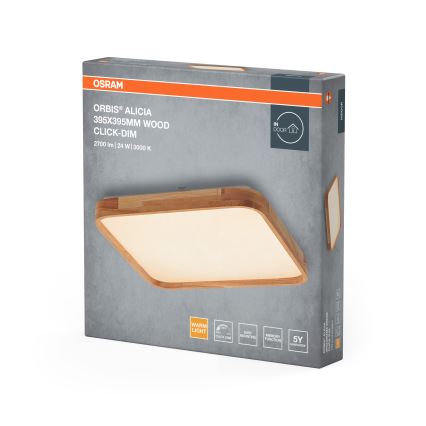 Osram - reguliuojamo ryškumo LED lubinis šviestuvas ORBIS ALICIA LED/24W/230V 39,5x39,5 cm smėlio spalvos