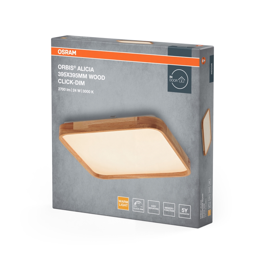 Osram - reguliuojamo ryškumo LED lubinis šviestuvas ORBIS ALICIA LED/24W/230V 39,5x39,5 cm smėlio spalvos