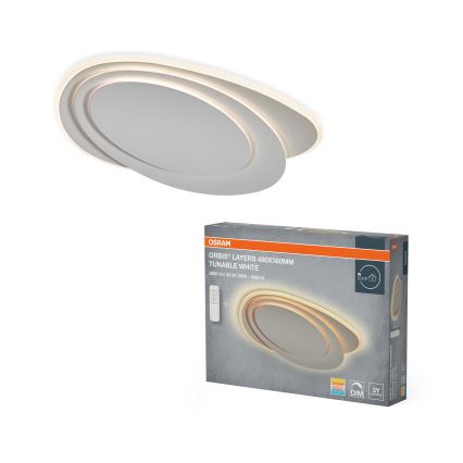 Osram - LED dimeriu reguliuojamas lubinis šviestuvas ORBIS LAYERS LED/50W/230V 2600-6000K 36x49 cm baltas + nuotolinis valdymas