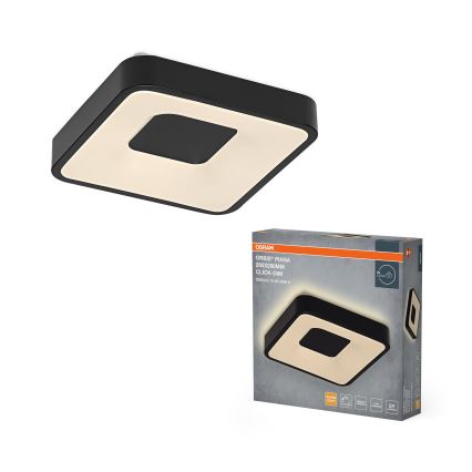 Osram - Dimeriuojamas LED lubinis šviestuvas ORBIS PIANA LED/16W/230V 29x29 cm juodas
