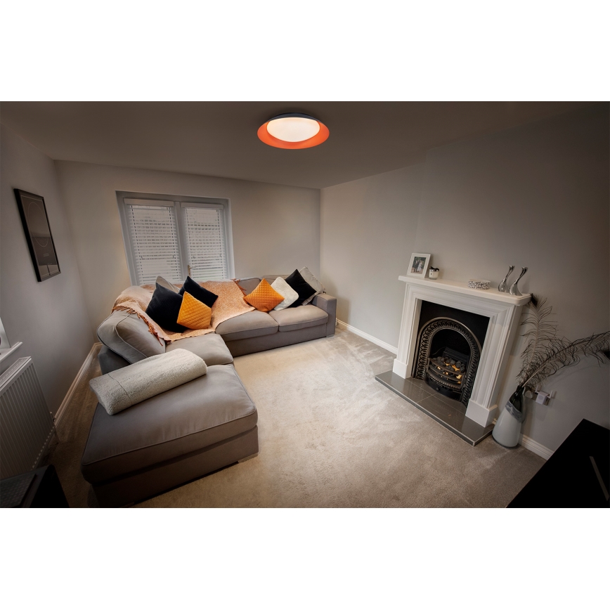 Osram - reguliuojamas LED lubinis šviestuvas ORBIS PLATE LED/19W/230V skersmuo 31 cm oranžinė/juoda