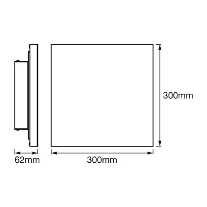 Osram - LED reguliuojamas lubinis šviestuvas SMART+ FRAMELESS LED/20W/230V 3000-6500K 30x30 cm Wi-Fi