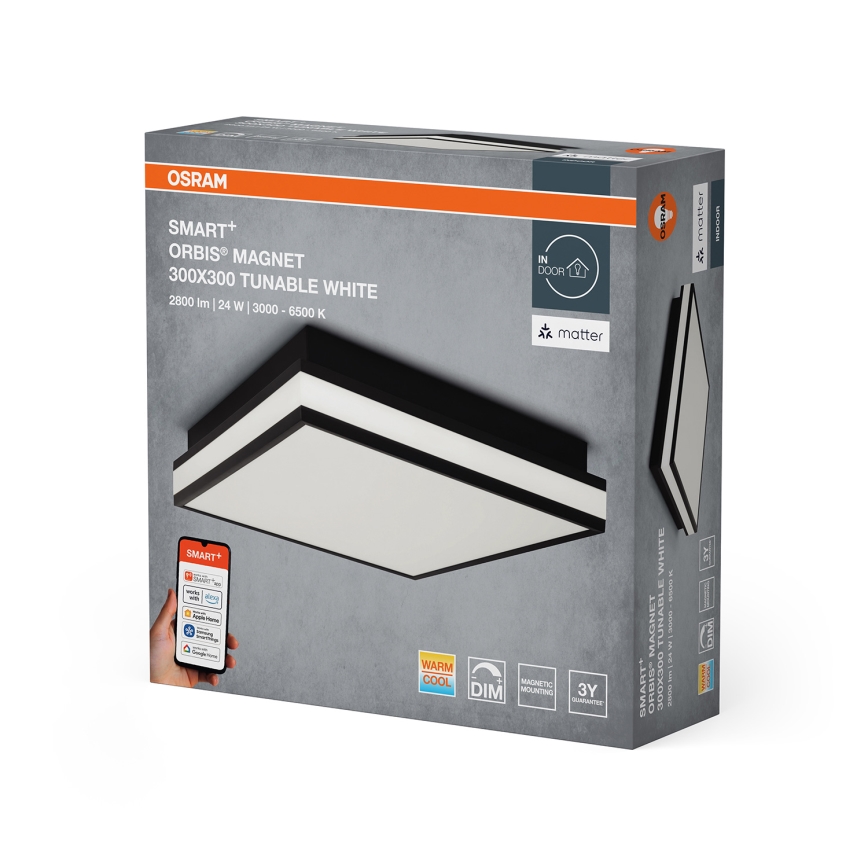 Osram - LED reguliuojamas lubinis šviestuvas SMART+ MAGNET LED/24W/230V 30x30 cm 3000-6500K Wi-Fi
