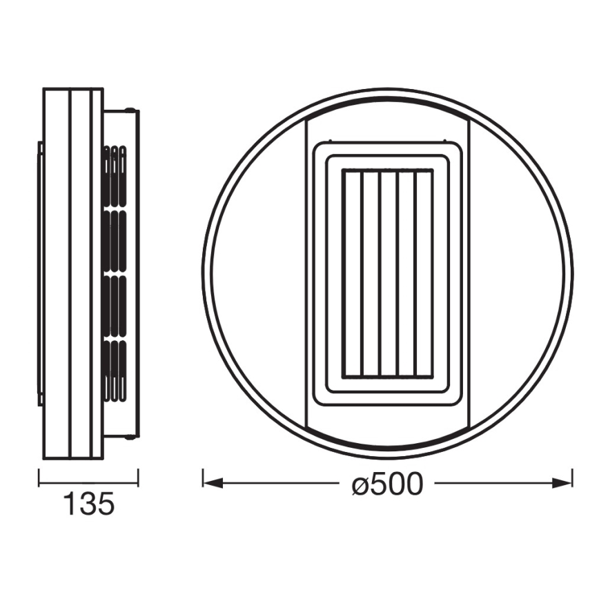 Osram - dimeriuojamas LED lubinis šviestuvas su ventiliatoriumi LED/55W/230V 3000-6500K balta + nuotolinis valdymas