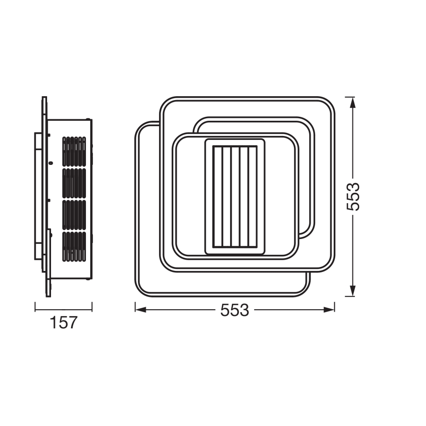 Osram - Dimeriuojamas LED lubinis šviestuvas su ventiliatoriumi LED/55W/230V 3000-6500K baltas + nuotolinis valdymas