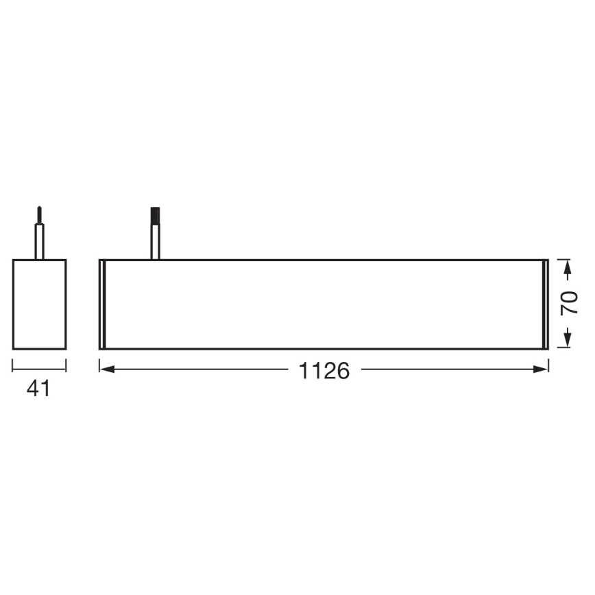 Osram - dimeriu reguliuojamas LED pakabinamas šviestuvas ant laido OFFICE LINE LED/42W/230V 4000K 112,6 cm balta