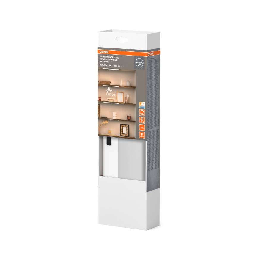 Osram - LED dimeriuojamas po spintelės šviestuvas su judesio jutikliu UNDERCABINET LED/5W/230V 3000/4000/6500K 10x30 cm balta