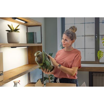 Osram - dimeriuojamas po spintelės LED šviestuvas su judesio jutikliu LINEAR EDGE LED/4W/230V 3000/4000/6500K 30 cm juodas