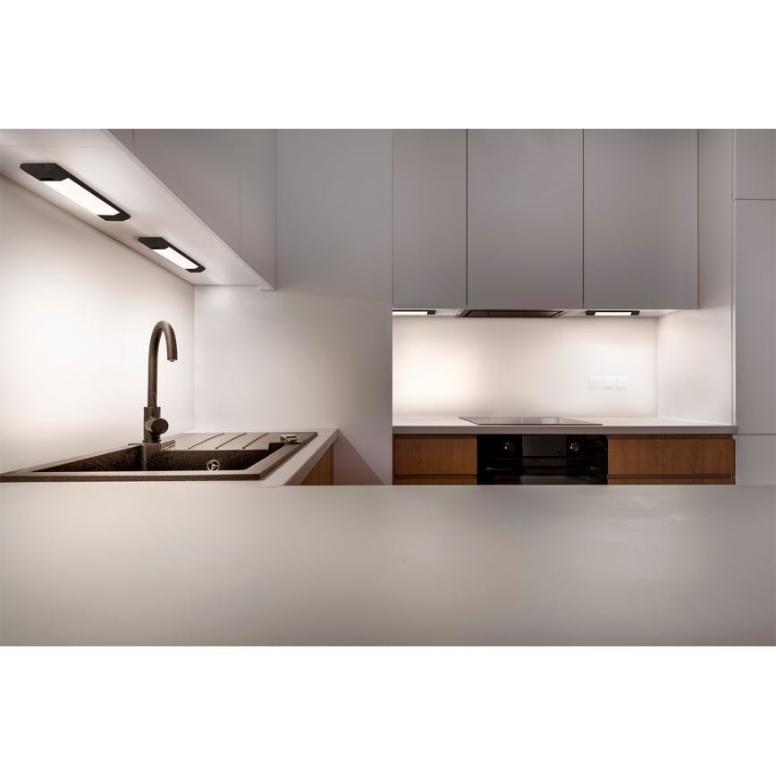 Osram - dimeriuojamas po spintelės LED šviestuvas su judesio jutikliu LINEAR EDGE LED/4W/230V 3000/4000/6500K 30 cm juodas