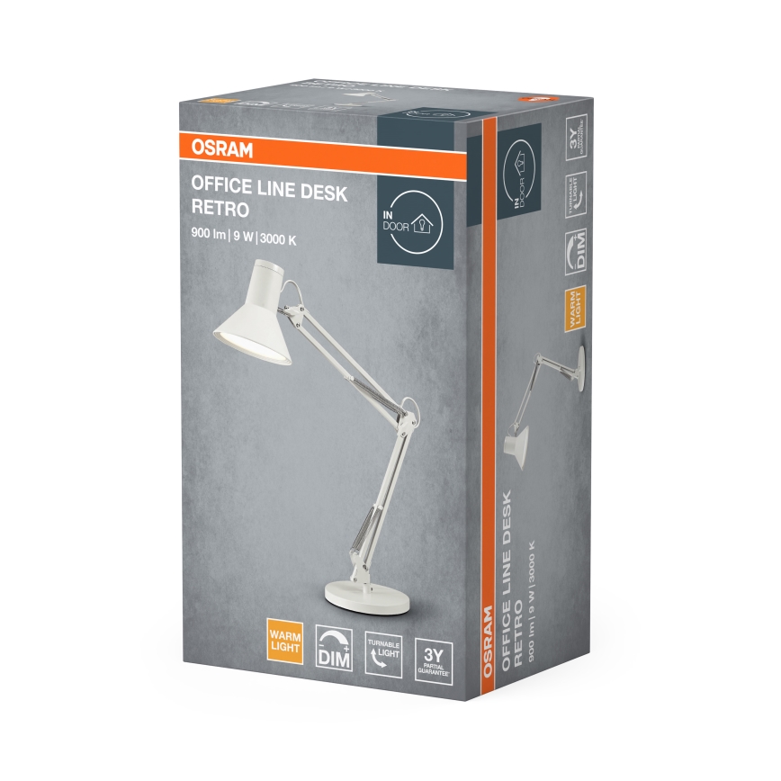 Osram - Dimeriuojamas LED stalinis šviestuvas OFFICE LINE LED/9W/230V 3000K balta