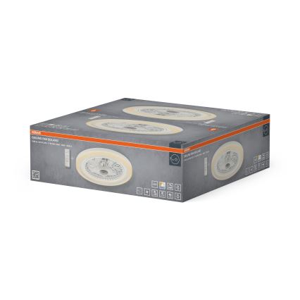 Osram - Dimeriuojamas lubinis šviestuvas su ventiliatoriumi SOLANO LED/26W/230V 3000/4000/6500K + nuotolinis valdymas