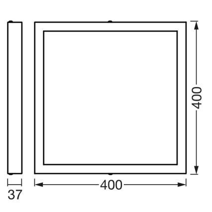 Osram - Dimeriuojamas LED lubinis šviestuvas SMART+ DOWNLIGHT LED/22W/230V 40x40 cm 3000-6500K Wi-Fi