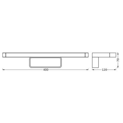 Osram - LED vonios veidrodžio apšvietimas DISC BAR LED/7W/230V 3000/4000K 40 cm IP44 blizgus chromas
