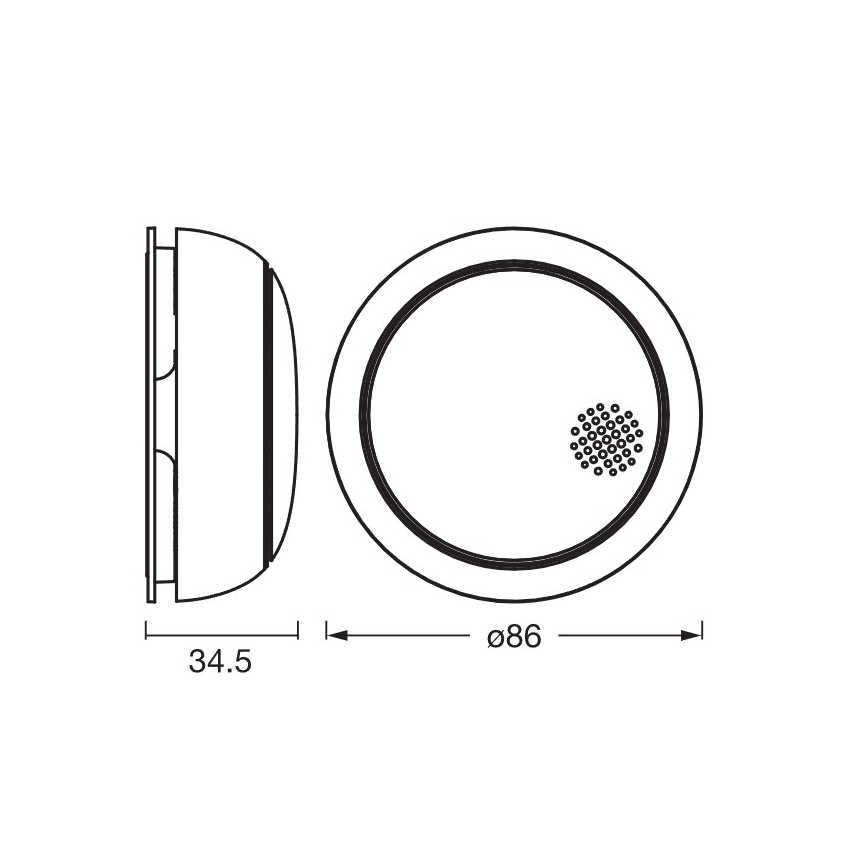 Osram - Dūmų detektorius SMART+ 3V Wi-Fi 1400 mAh