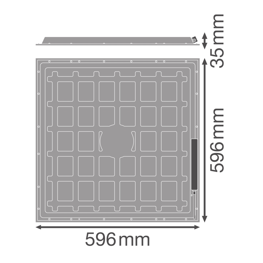 Osram - ESSENTIAL LED įleidžiamas panelinis šviestuvas 36W/230V 6500K 60x60 cm