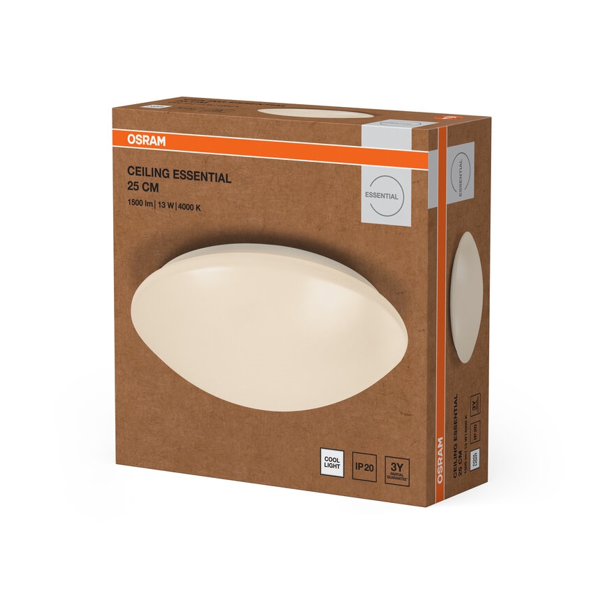 Osram - ESSENTIAL LED lubinis šviestuvas, 13 W, 230 V, 4000 K, Ø 25 cm