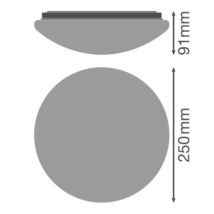 Osram - ESSENTIAL LED lubinis šviestuvas, 13 W, 230 V, Ø 25 cm, baltas