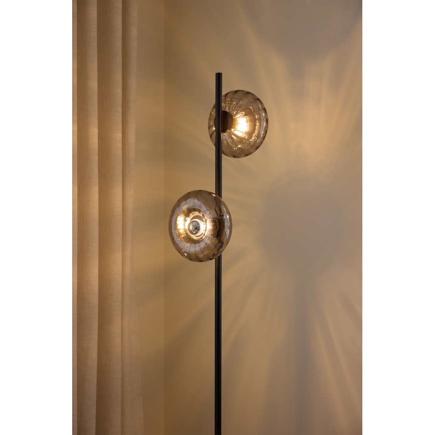 Osram - Grindinė lempa DECOR SMOKE 2xE14/12W/230V juoda/dūminė pilka