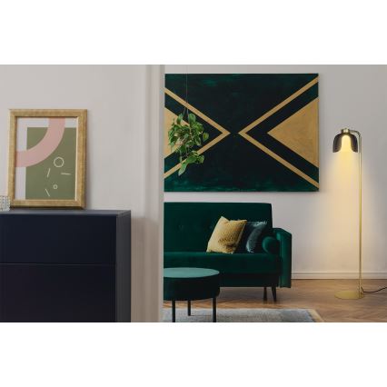 Osram - grindų lempa DECOR COROLLE 1xE27/15W/230V juoda/auksinė