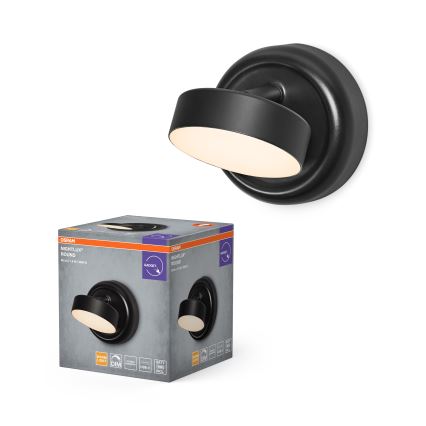 Osram - LED reguliuojamas įkraunamas jutiklinis sieninis šviestuvas NIGHTLUX LED/1,8W/5V juodas