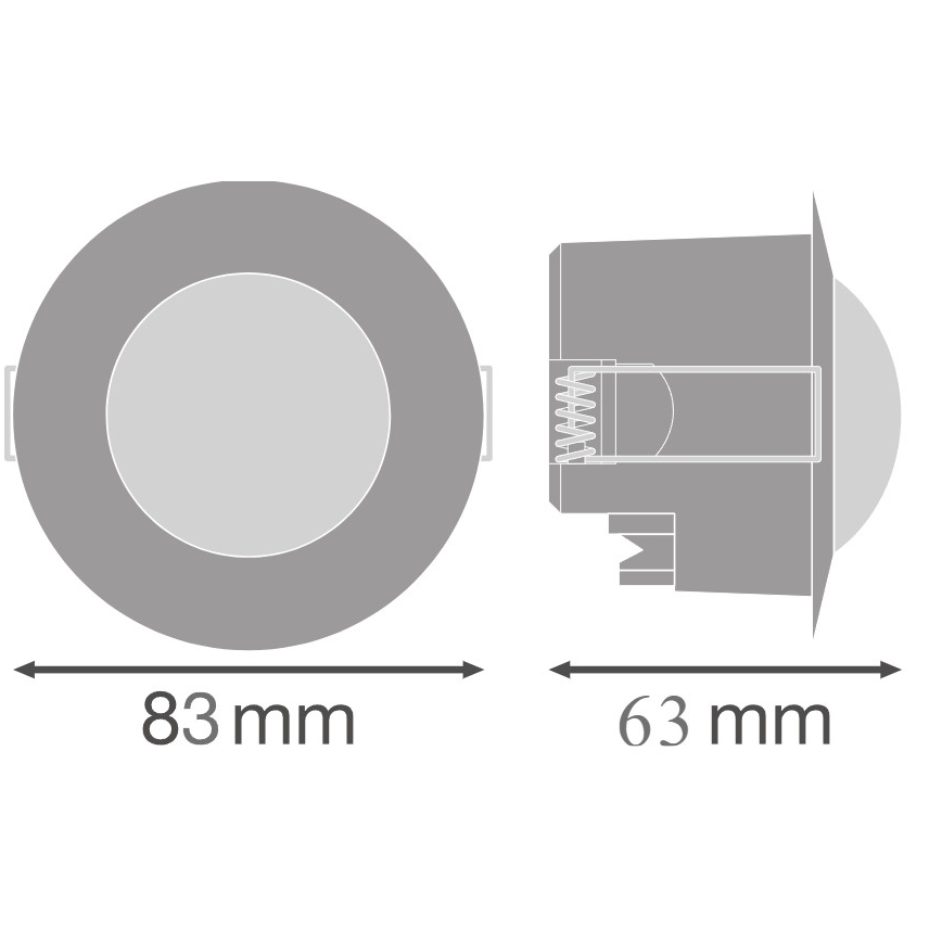 Osram - įleidžiamas judesio jutiklis 360° FLUSH 230V baltas