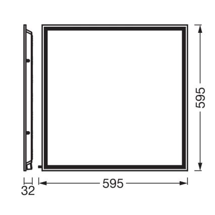 Osram - Įleidžiamas LED lubų panelis ESSENTIAL LED/50W/230V 3000/4000/6500K 60x60 cm