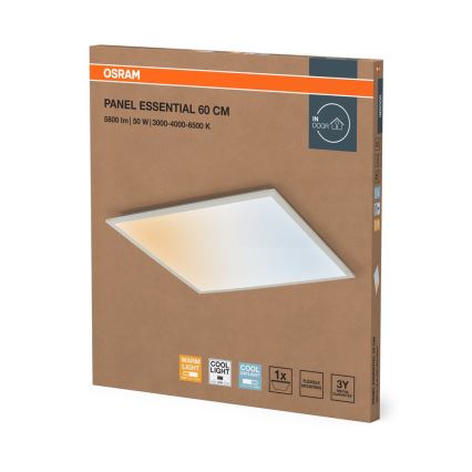 Osram - Įleidžiamas LED panelis PANEL ESSENTIAL LED/50W/230V 3000/4000/6500K 60x60 cm balta