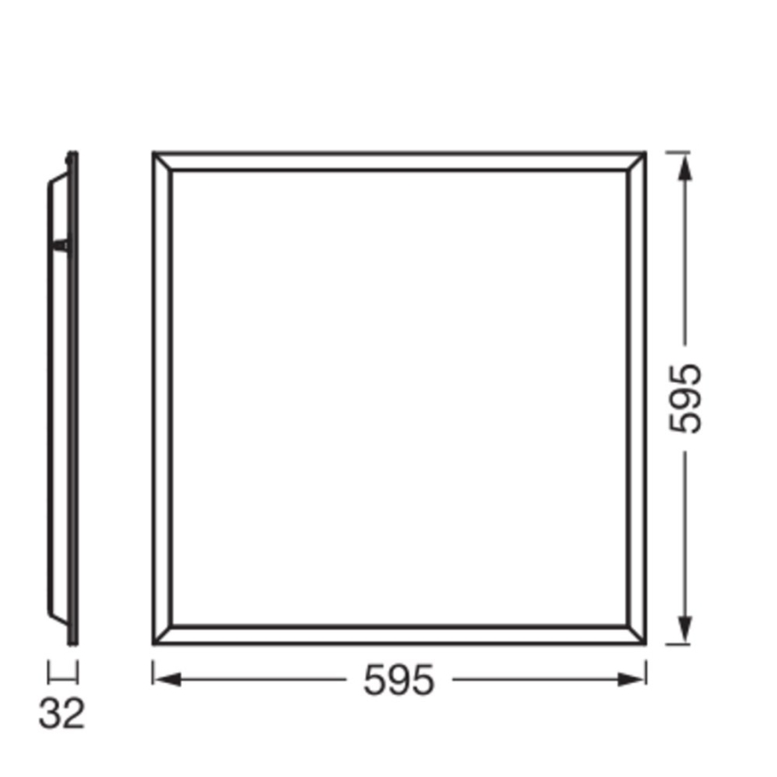 Osram - Įleidžiamas LED panelis PANEL ESSENTIAL LED/50W/230V 3000/4000/6500K 60x60 cm balta
