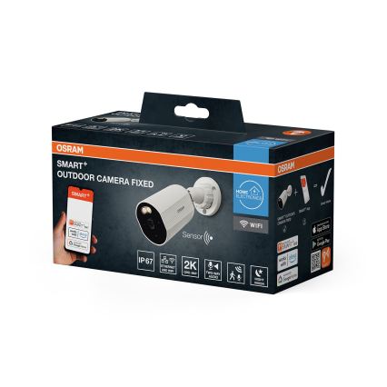 Osram - Išmanioji lauko kamera su 2K SMART+ jutikliu 230V IP67 Wi-Fi