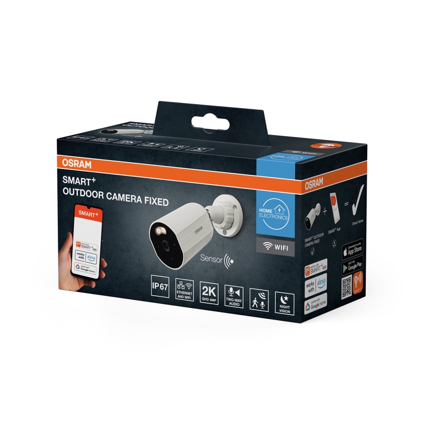 Osram - Išmanioji lauko kamera su 2K SMART+ jutikliu 230V IP67 Wi-Fi
