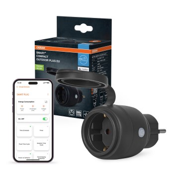 Osram - Išmanioji lauko rozetė SMART+ MATTER SCHUKO 3680W/230V/16A IP44 Wi-Fi