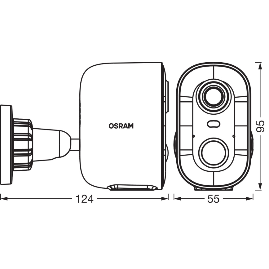 Osram - Išmanioji saulės lauko kamera su 2K jutikliu SMART+ 5V 5200 mAh IP66 Wi-Fi