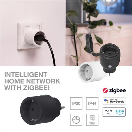 Osram - Išmanioji SMART+ SCHUKO kištukinė rozetė 2300W/230V/10A juoda