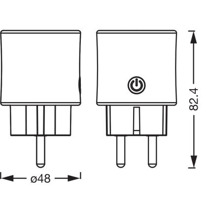Osram - Išmanioji SMART+ SCHUKO kištukinė rozetė 2300W/230V/10A juoda