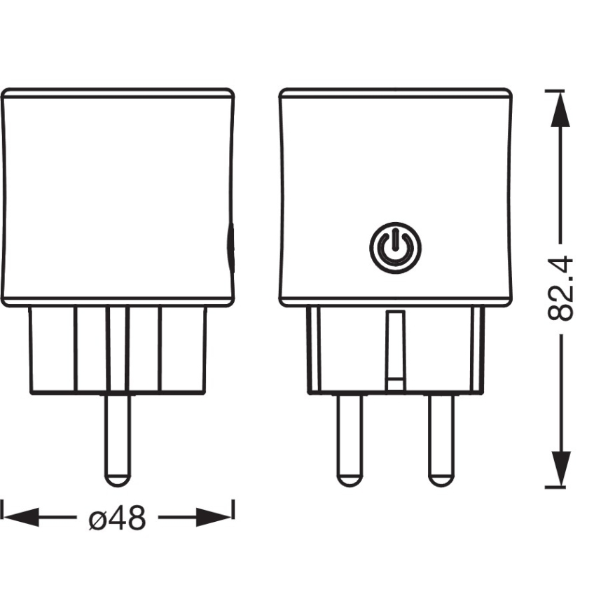 Osram - Išmanioji SMART+ SCHUKO kištukinė rozetė 2300W/230V/10A juoda
