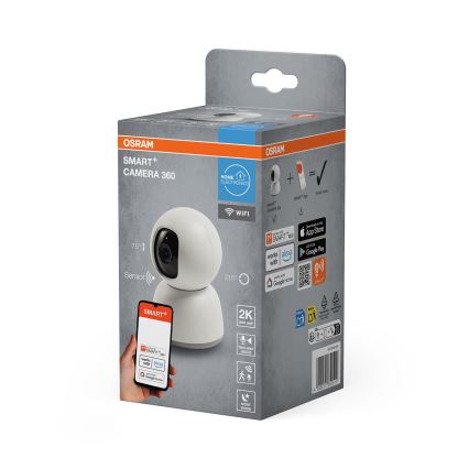 Osram - Išmanioji vidaus kamera 360° su 2K jutikliu SMART+ 230V Wi-Fi