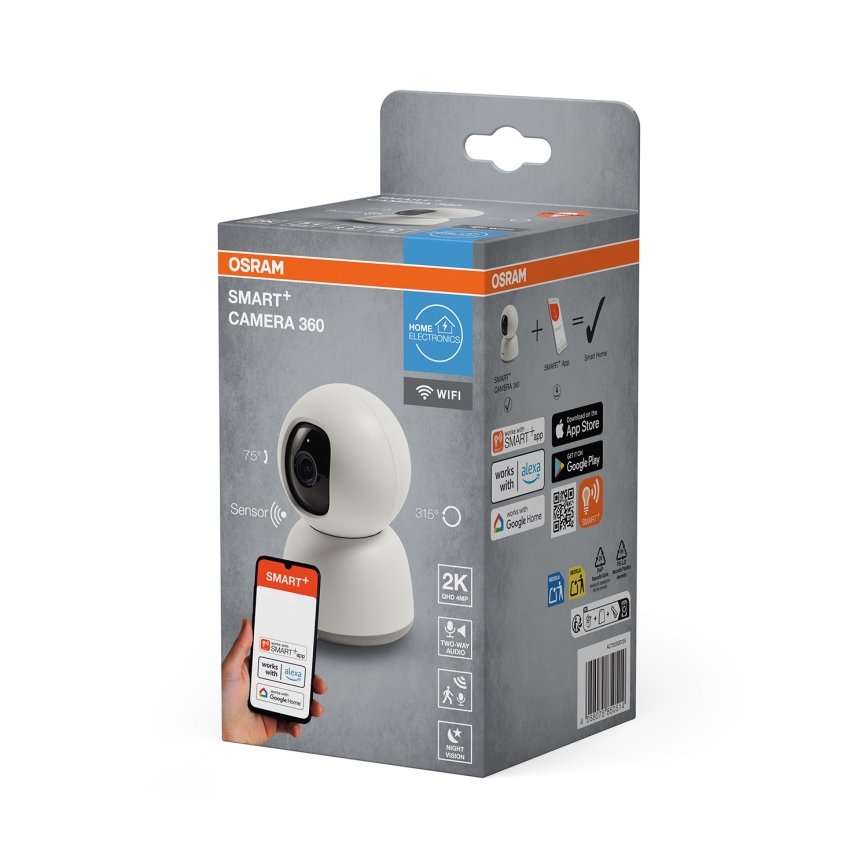 Osram - Išmanioji vidaus kamera 360° su 2K jutikliu SMART+ 230V Wi-Fi