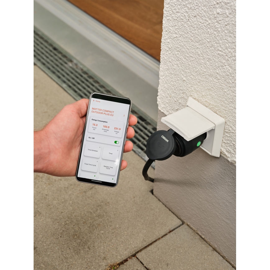 Osram - Išmanus lauko lizdas SMART+ SCHUKO 3680W/230V/16A IP44