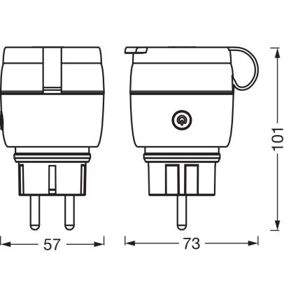 Osram - Išmanus lauko lizdas SMART+ SCHUKO 3680W/230V/16A IP44