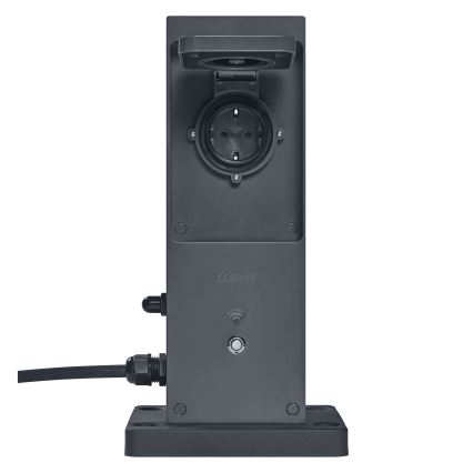 Osram - Išmanus lauko lizdų stulpelis su 2x SCHUKO lizdais ir Wi-Fi kartotuvu, IP44