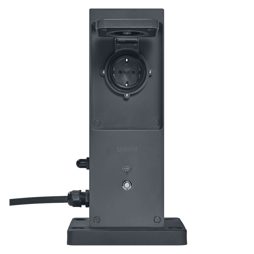 Osram - Išmanus lauko lizdų stulpelis su 2x SCHUKO lizdais ir Wi-Fi kartotuvu, IP44