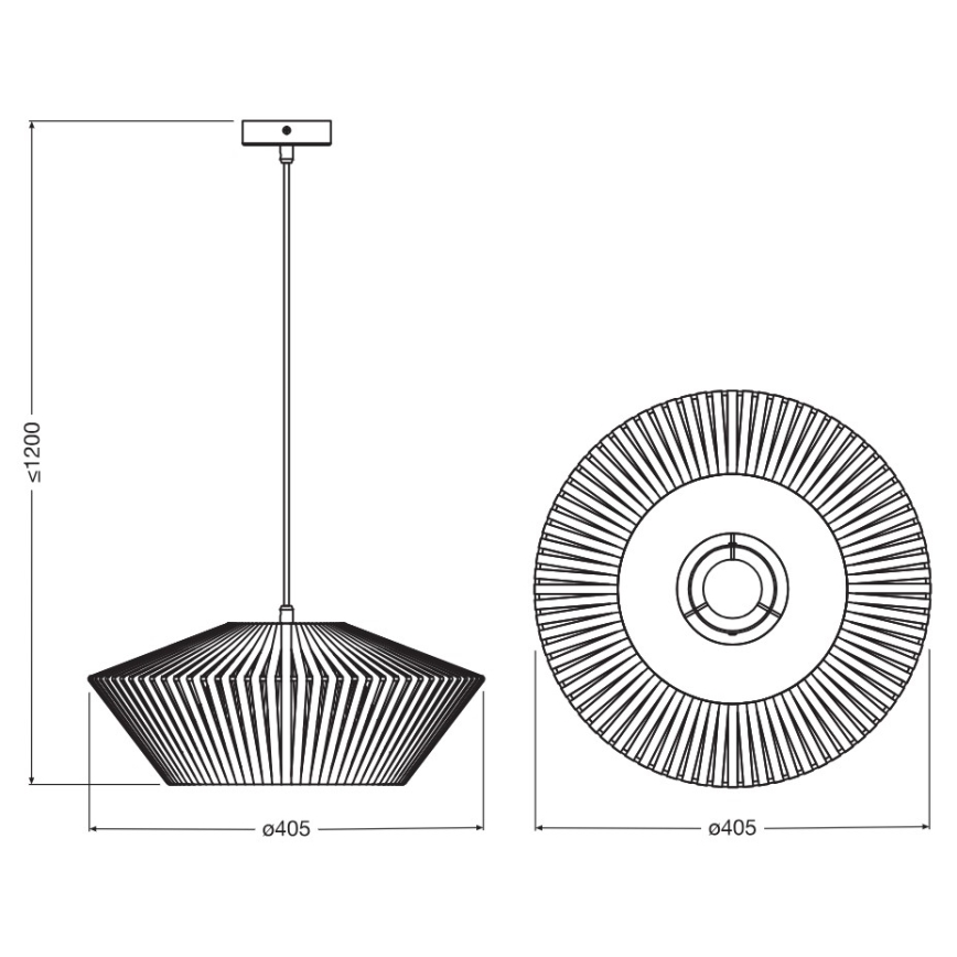 Osram - Kabantis šviestuvas su laidu DECOR STRIPES 1xE27/10W/230V, skersmuo 40,5 cm, smėlinė