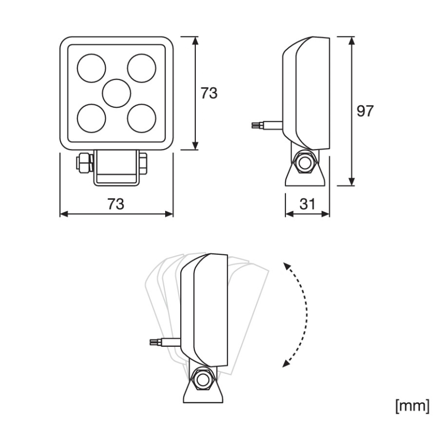 Osram - Rinkinys 2x LED žibintai automobiliui LEDRIVING WL VX70-WD LED/8W/12/24V 6000K IP67
